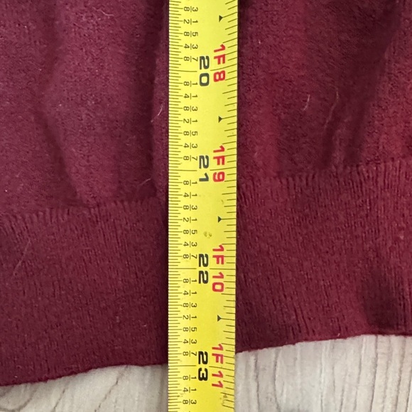 Love Ellie Elegant Maroon V-Neck Sweater with Crisscross Back medium - Picture 8 of 12